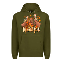 Army Green Thankful black girl sneakers Premium Hoodie - RanaPortraitStore