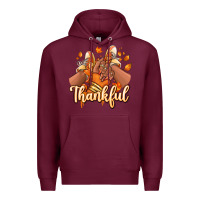 Burgundy Thankful black girl sneakers Premium Hoodie - RanaPortraitStore