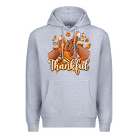 Heather Grey Thankful black girl sneakers Premium Hoodie - RanaPortraitStore