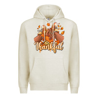 Oatmeal Heather Thankful black girl sneakers Premium Hoodie - RanaPortraitStore
