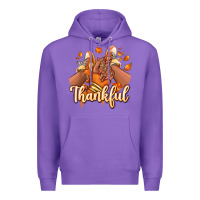 Purple Thankful black girl sneakers Premium Hoodie - RanaPortraitStore