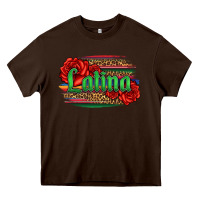 Chocolate Brown latina with serape and roses Heavy Core Tee - Jasminsmagicworld