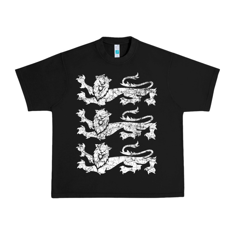 Retro Three England Lions Vintage Souvenir Urban Heavy Tee by trangStudio | Teevron