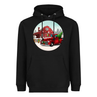 Black Christmas farm Christmas Heavyweight Hoodie - BarkalooDesign