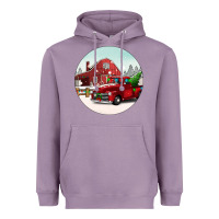Lavender Christmas farm Christmas Heavyweight Hoodie - BarkalooDesign