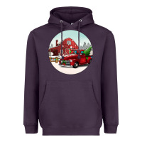 Plum Christmas farm Christmas Heavyweight Hoodie - BarkalooDesign