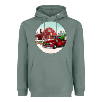 Sage Christmas farm Christmas Heavyweight Hoodie - BarkalooDesign
