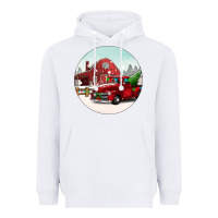 White Christmas farm Christmas Heavyweight Hoodie - BarkalooDesign