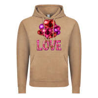 Love Heart Balloons Valentine's Day Vintage Hoodie | Teevron