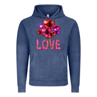 Vintage Denim Love heart balloons Valentine's Day Vintage Hoodie - HowdyJamesFarm