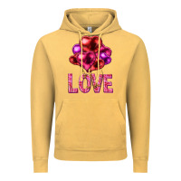 Vintage Mustard Love heart balloons Valentine's Day Vintage Hoodie - HowdyJamesFarm