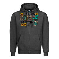 Charcoal Heather i pretend coffee Zipper Hoodie - RacoonDesign