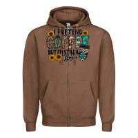 Chestnut i pretend coffee Zipper Hoodie - RacoonDesign