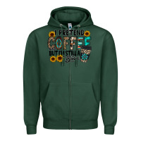 Sports Green i pretend coffee Zipper Hoodie - RacoonDesign