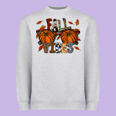 Autumn Style With Pumpkins Heavyweight Sweatshirt Designed By Cowhidedigitalart