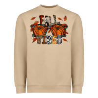 Mushroom autumn style with pumpkins Heavyweight Sweatshirt - CowhideDigitalArt