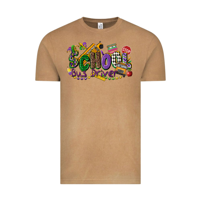 School Bus Driver Mardi Gras Vintage Tee by CowGirlArtShop | Teevron