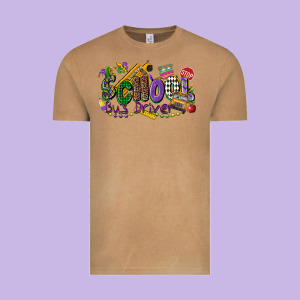 School Bus Driver Mardi Gras Vintage Tee Designed By Cowgirlartshop