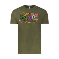 Vintage Olive school bus driver mardi gras Vintage Tee - CowGirlArtShop