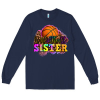 Navy basketball sister Long Sleeve Tee - OliviaCreatesArt