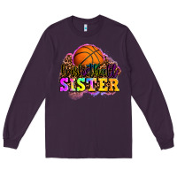 Plum basketball sister Long Sleeve Tee - OliviaCreatesArt