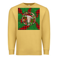 Antique Gold Christmas bull skull Premium Sweatshirt - BarkalooDesign
