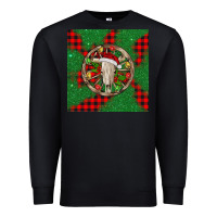 Black Christmas bull skull Premium Sweatshirt - BarkalooDesign