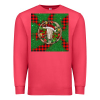 Cardinal Christmas bull skull Premium Sweatshirt - BarkalooDesign