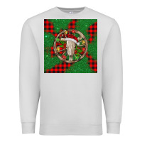 Dove Grey Christmas bull skull Premium Sweatshirt - BarkalooDesign