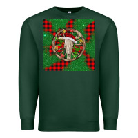 Sports Green Christmas bull skull Premium Sweatshirt - BarkalooDesign