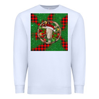 White Christmas bull skull Premium Sweatshirt - BarkalooDesign