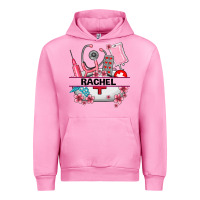 Fuchsia Pink costom name nurse hat and elements Urban Hoodie - AdoDesignShop