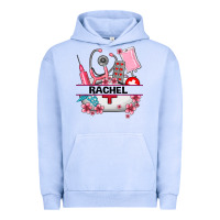 Pigment Grape Ice costom name nurse hat and elements Urban Hoodie - AdoDesignShop