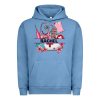Pigment Pebble Blue costom name nurse hat and elements Urban Hoodie - AdoDesignShop