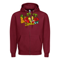 Burgundy love summer Zipper Hoodie - RacoonDesign