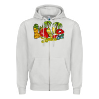 Dove Grey love summer Zipper Hoodie - RacoonDesign
