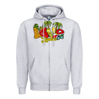 Heather Grey love summer Zipper Hoodie - RacoonDesign