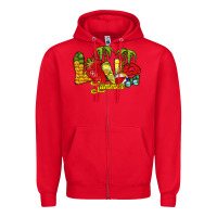 Red love summer Zipper Hoodie - RacoonDesign
