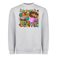 Life Begins After Coffee Heavyweight Sweatshirt | Teevron
