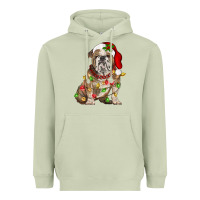 Matcha Christmas english bulldog Heavyweight Hoodie - BarkalooDesign