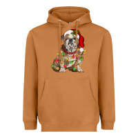 Meerkat Christmas english bulldog Heavyweight Hoodie - BarkalooDesign
