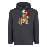 Smoke Christmas english bulldog Heavyweight Hoodie - BarkalooDesign