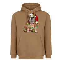 Toasted Coconut Christmas english bulldog Heavyweight Hoodie - BarkalooDesign