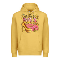 Antique Gold birthday diva pink and gold glitter Premium Hoodie - LillyAllenDesigns