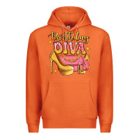 Carrot birthday diva pink and gold glitter Premium Hoodie - LillyAllenDesigns