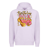 Lilac birthday diva pink and gold glitter Premium Hoodie - LillyAllenDesigns