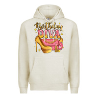 Oatmeal Heather birthday diva pink and gold glitter Premium Hoodie - LillyAllenDesigns