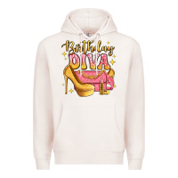 Pale Pink birthday diva pink and gold glitter Premium Hoodie - LillyAllenDesigns