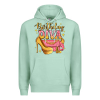 Seafoam birthday diva pink and gold glitter Premium Hoodie - LillyAllenDesigns