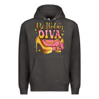 Smoke birthday diva pink and gold glitter Premium Hoodie - LillyAllenDesigns